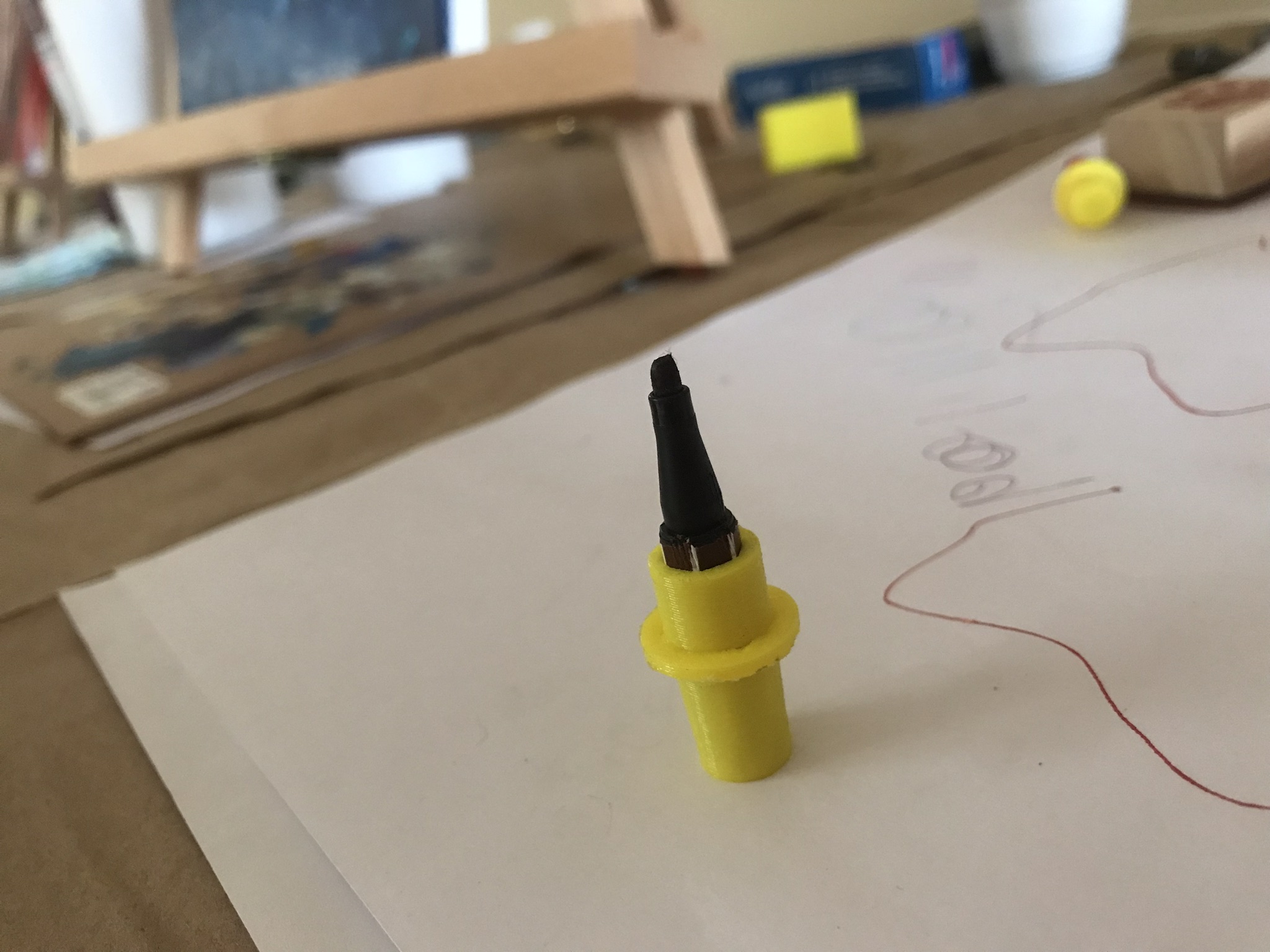 A 3d printed plotter pen holder for a Stabilo pen